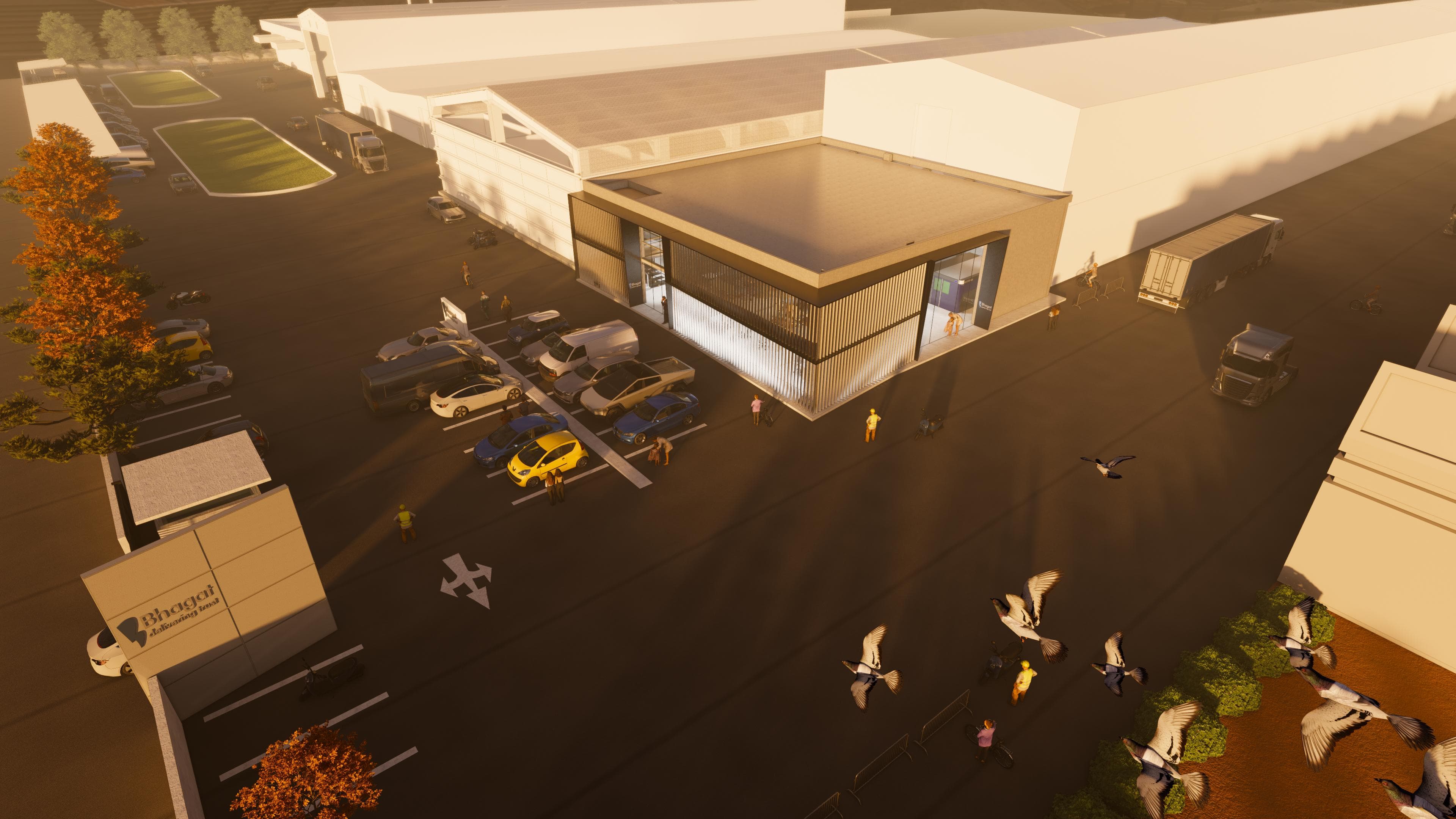 Wooden paneled wall with signage