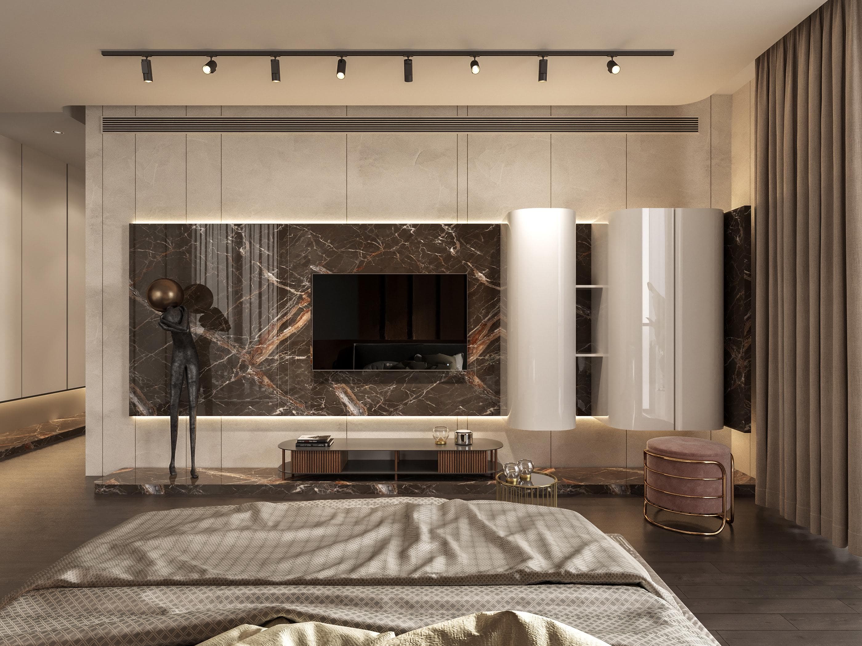 Conference table and natural light in office