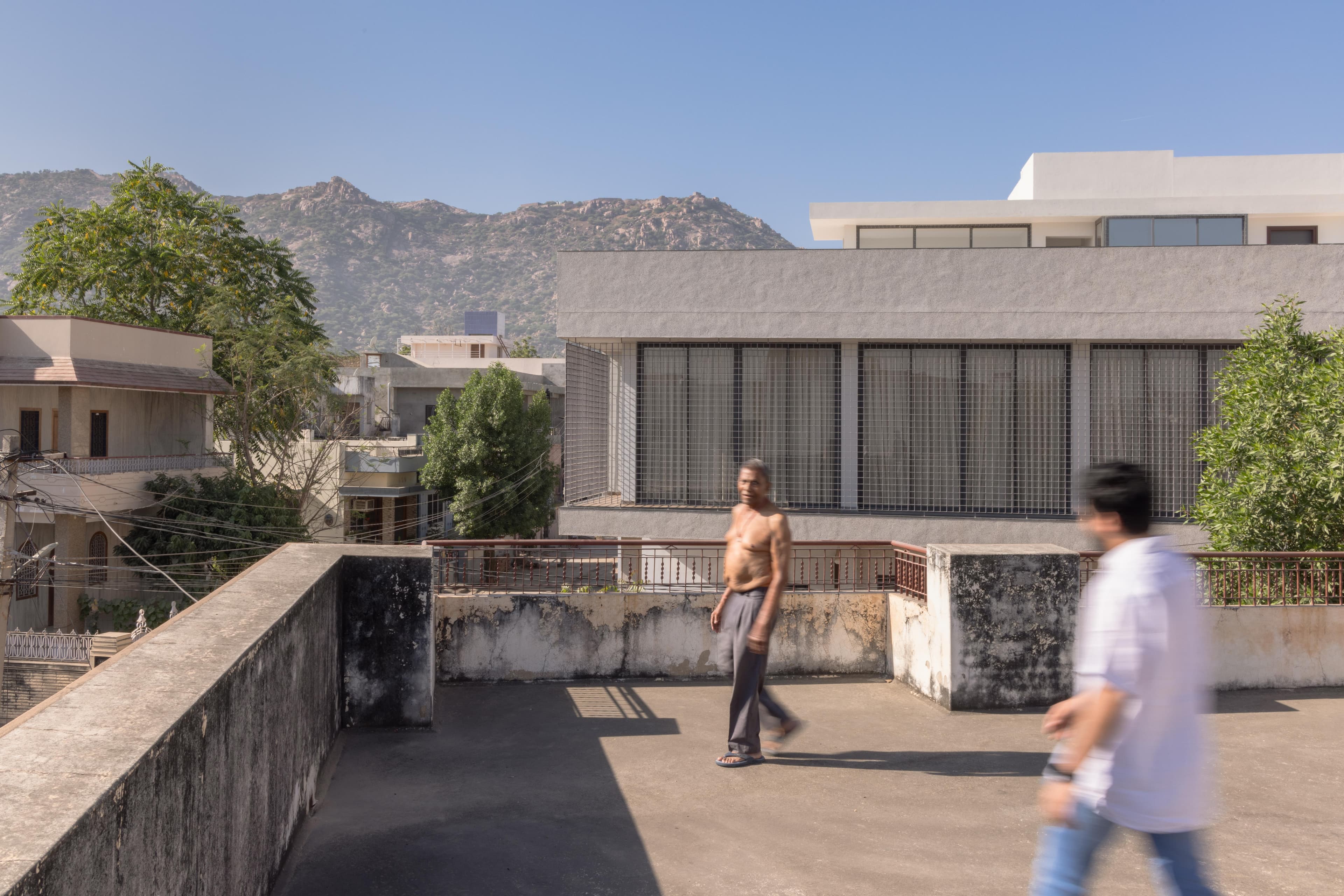 Open office layout with sleek design