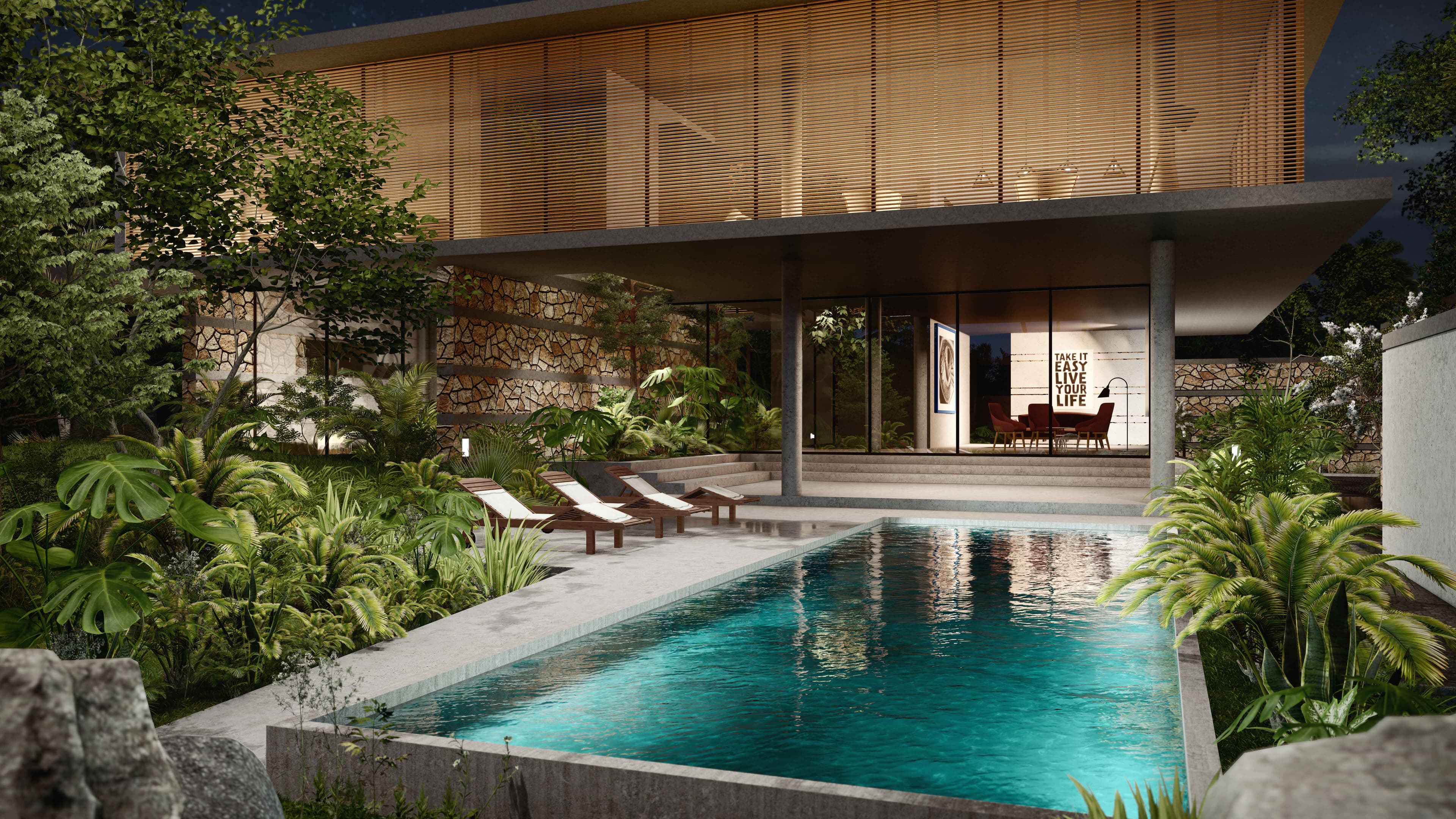 Office hallway with glass partitions