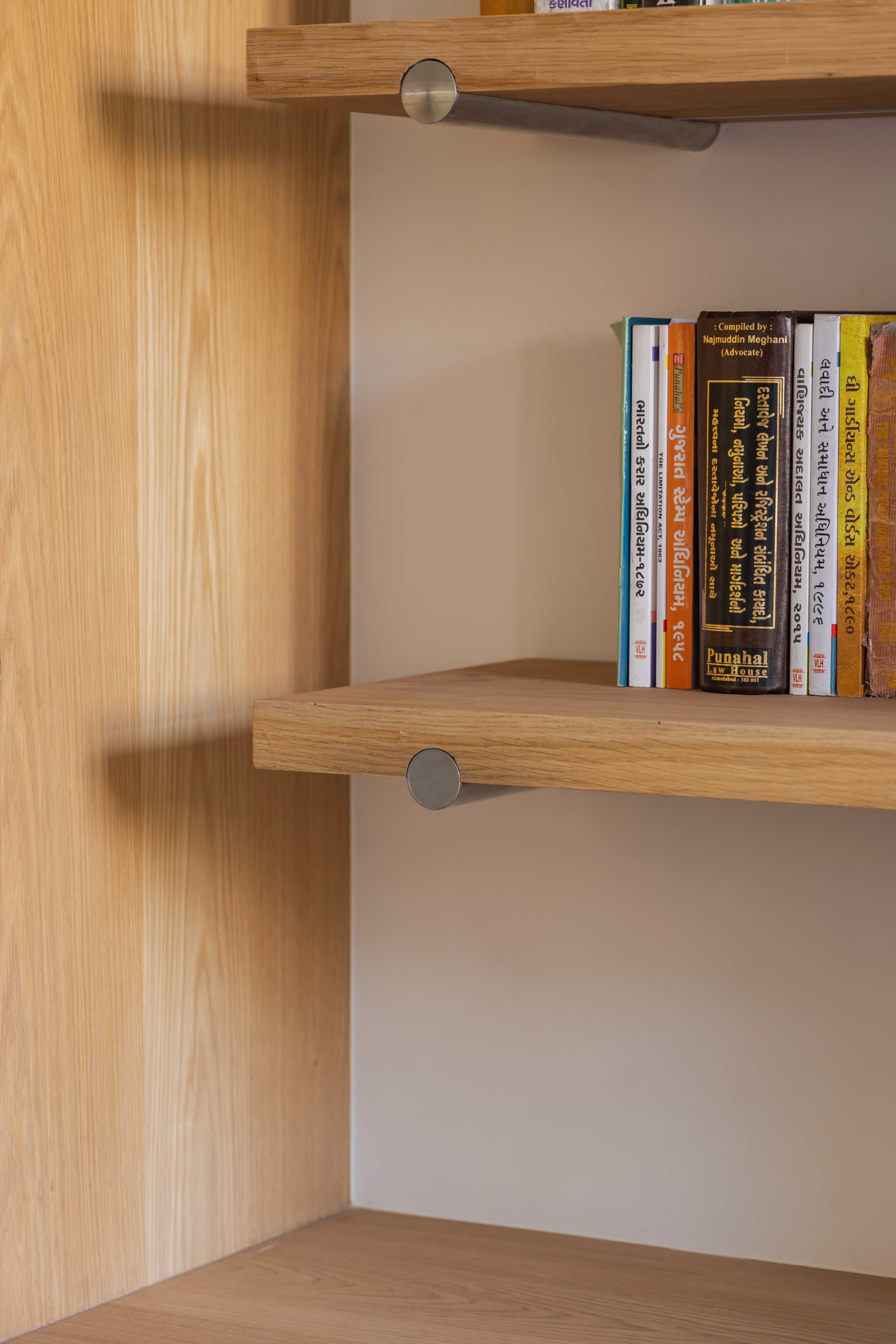 Office meeting space with wooden surfaces